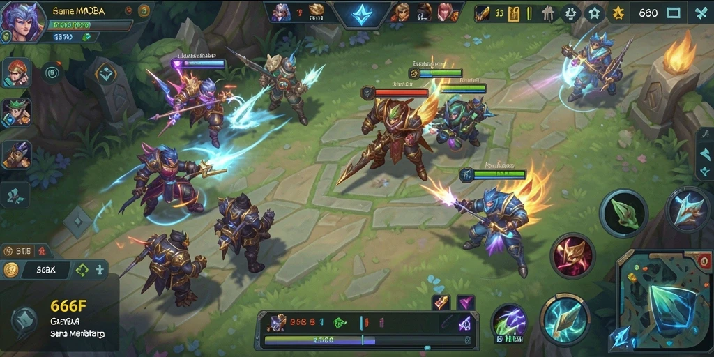 Screenshot gameplay <strong>666F</strong> menampilkan aksi seru dalam pertarungan tim.