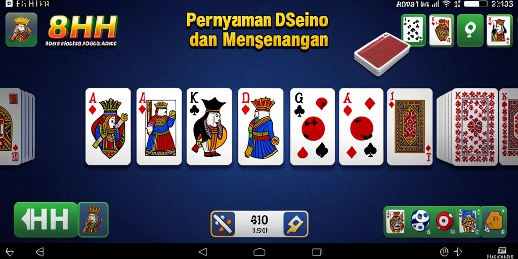 Tampilan gameplay 8HHH yang menarik dan penuh aksi domino.