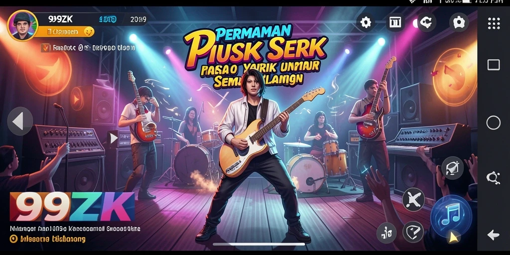 Screenshot gameplay 99ZK menampilkan keseruan bermain musik.