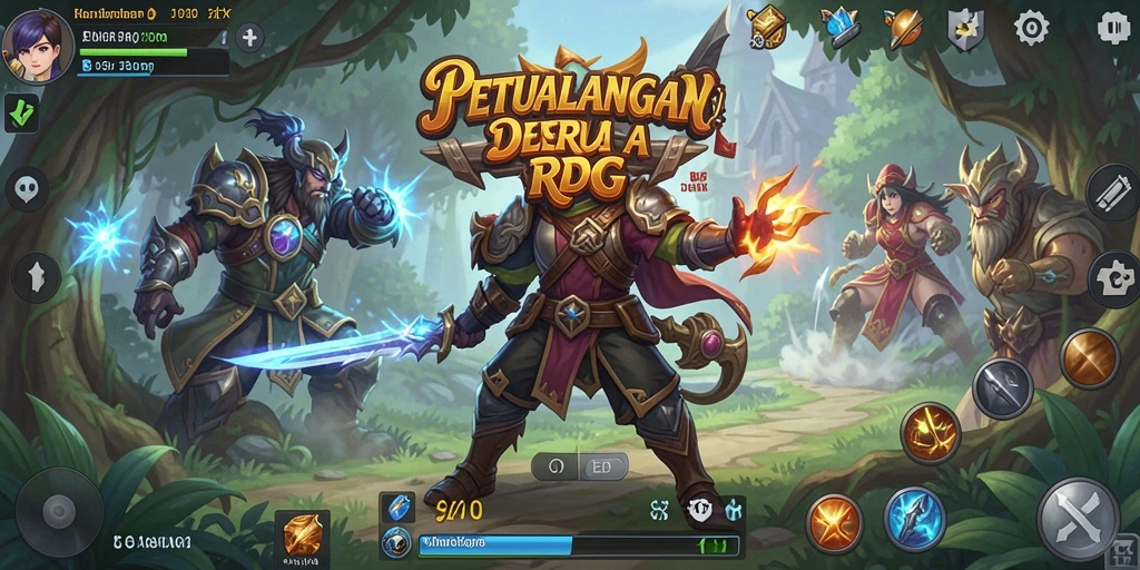 Tampilan gameplay BARU01 yang seru dalam dunia RPG.