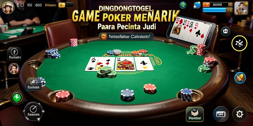 Tampilan gameplay menarik dari DINGDONGTOGEL dalam permainan Poker.