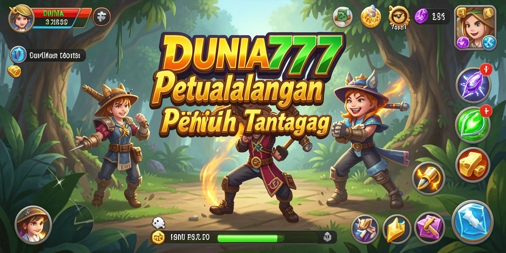 Tampilan gameplay DUNIA777 yang menampilkan petualangan seru dan menarik.