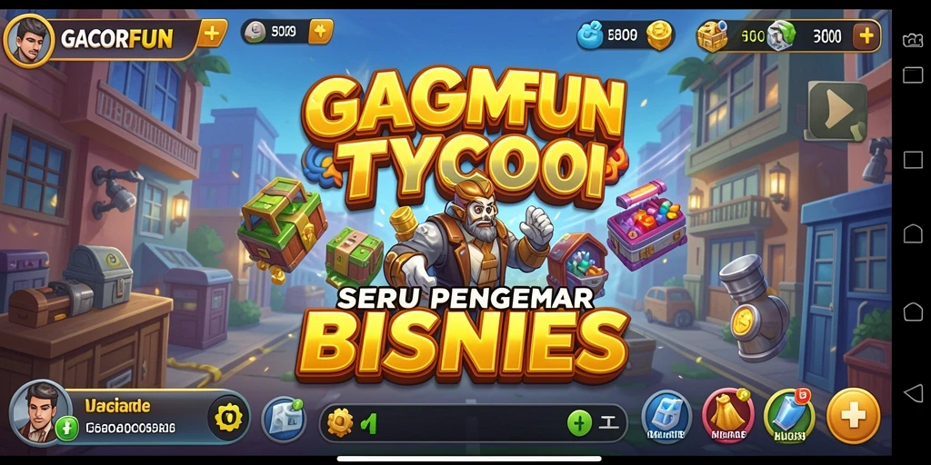 Screenshot utama GACORFUN menampilkan gameplay Tycoon yang mendebarkan.