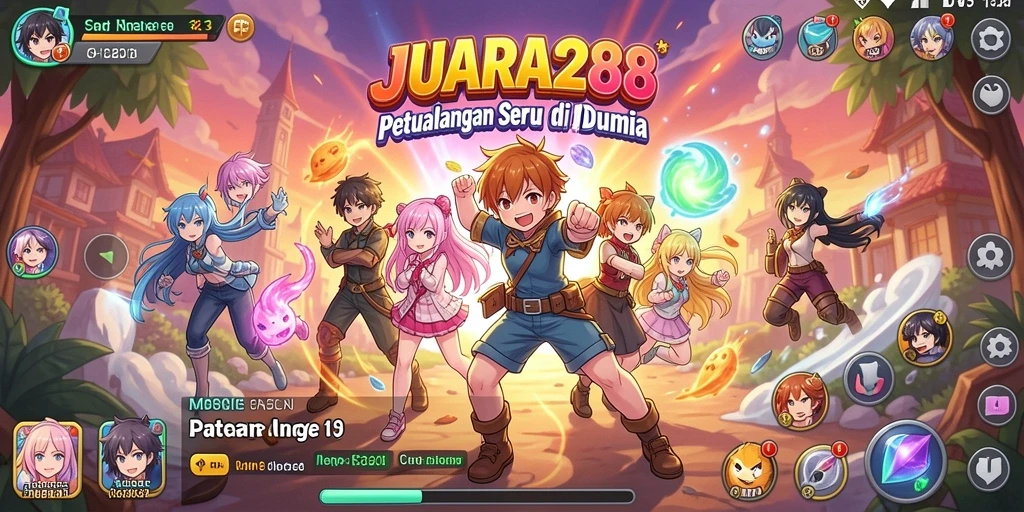 Tampilan menakjubkan dari gameplay JUARA288 dengan karakter anime.