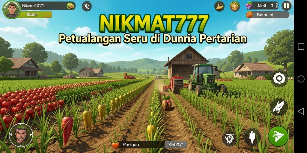 Tampilan menarik dari gameplay NIKMAT777 di dunia pertanian.