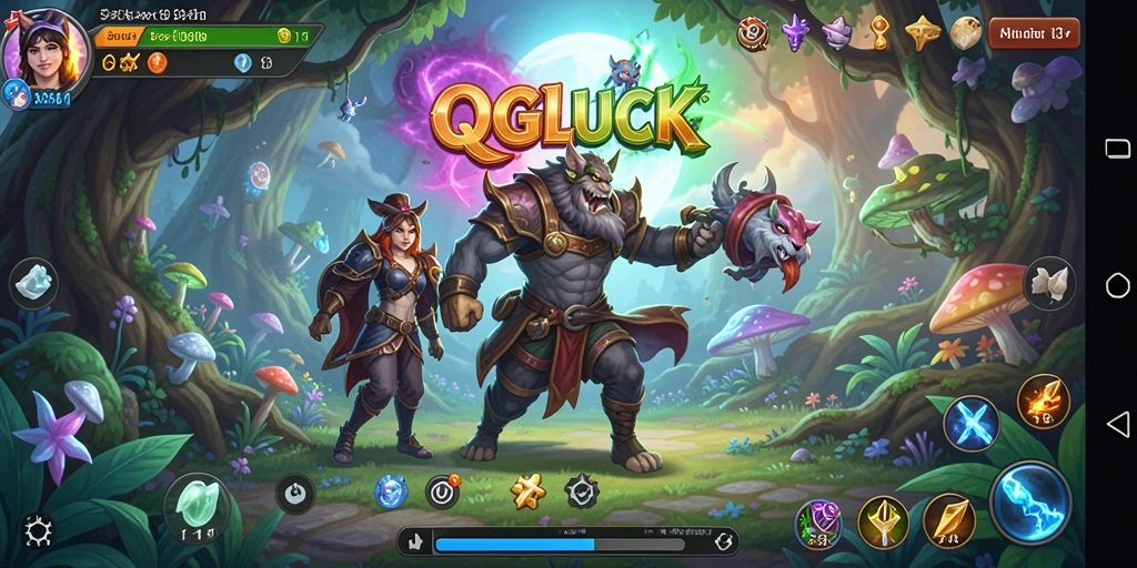 Tampilan gameplay seru di QGLUCK dengan petualangan yang mendebarkan.
