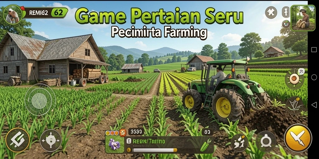 Tampilan gameplay seru di REMI62 saat merawat tanaman.