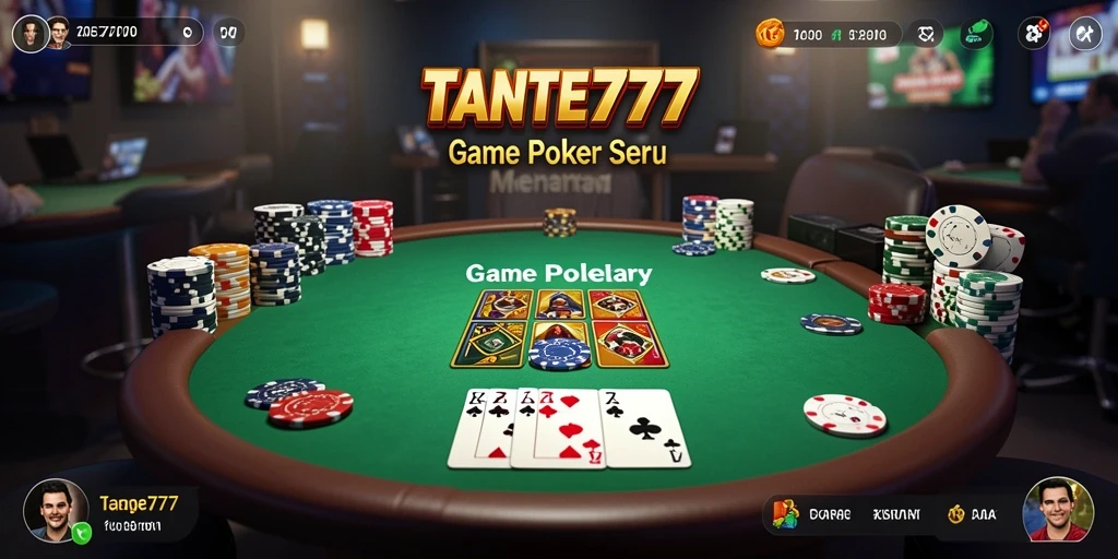Tampilan gameplay poker yang mendebarkan di TANTE777.