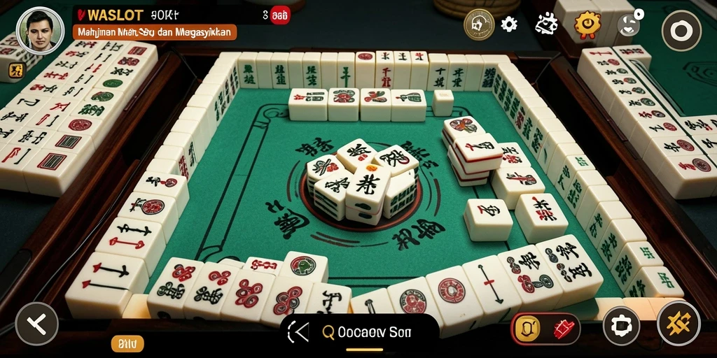 Tampilan gameplay seru dan interaktif dari WASLOT Mahjong.